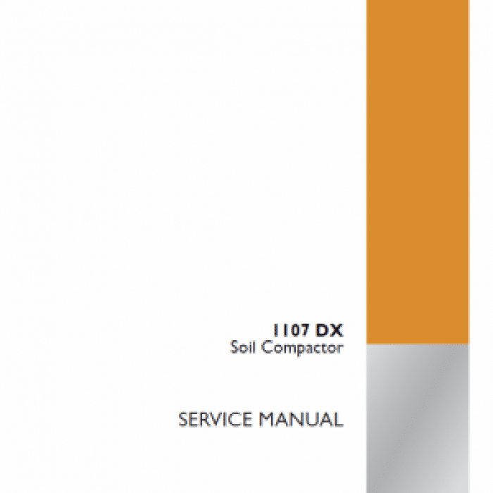 Case 1107DX Soil Compactor Service Manual