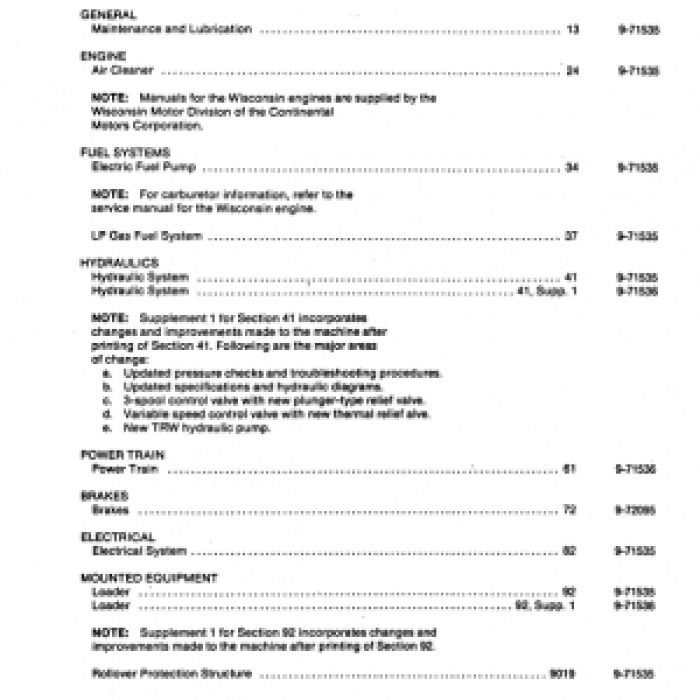 Case 1526, 1530, 1537 Uni-Loader SkidSteer Service Manual