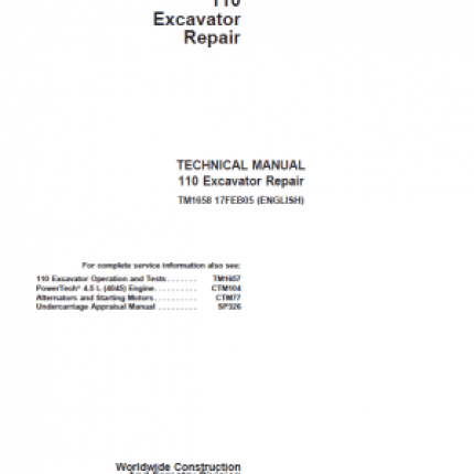 John Deere 643E, 843E Feller Buncher Service Repair Manual