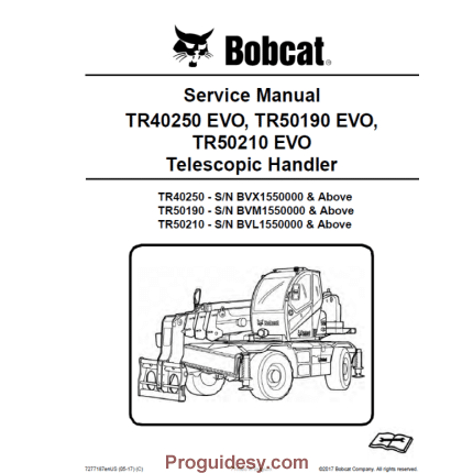 Bobcat TR40250 TR50210 EVO Telescopic Service Repair Manual