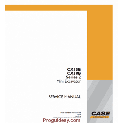 1 67 Case Cx15b Cx18b Series 2 Excavator Service Repair Manual