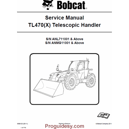 Bobcat TL470 and TL470X Telescopic Handler Service Manual