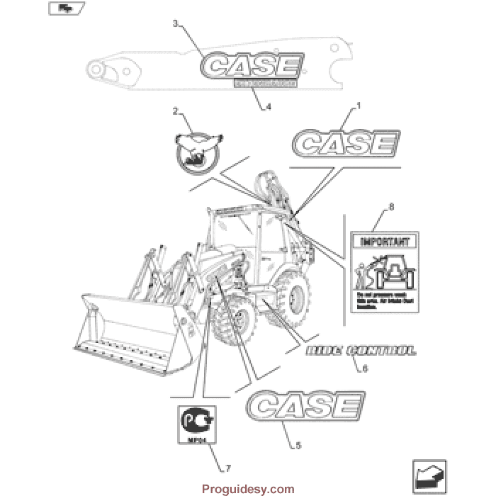 742 Case 580n Tier 3 Tractor Loader Backhoe Parts Manual